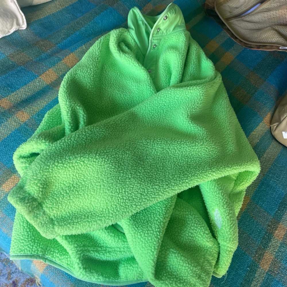 Vibrant Green Fleece Pullover